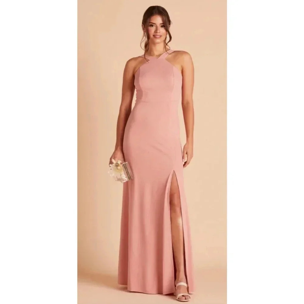 Birdy Grey Dusty Rose Halter Midi Dress